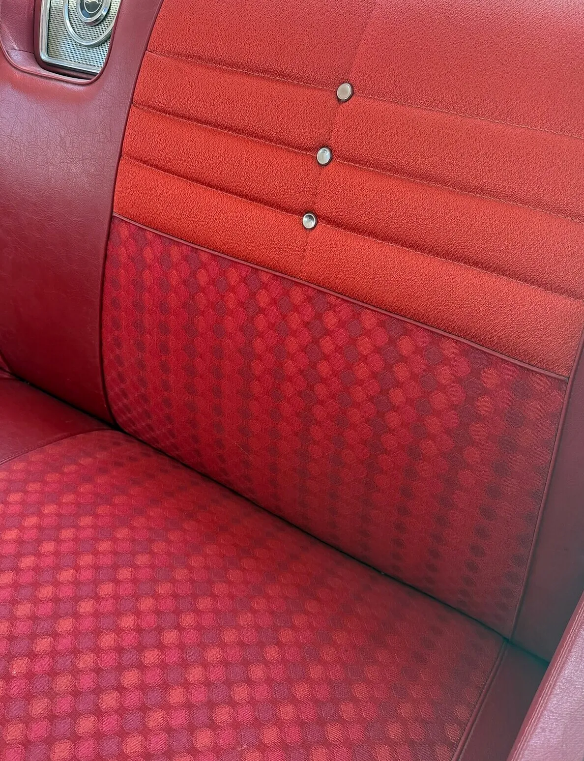 Sedan front seats after reupholstery.